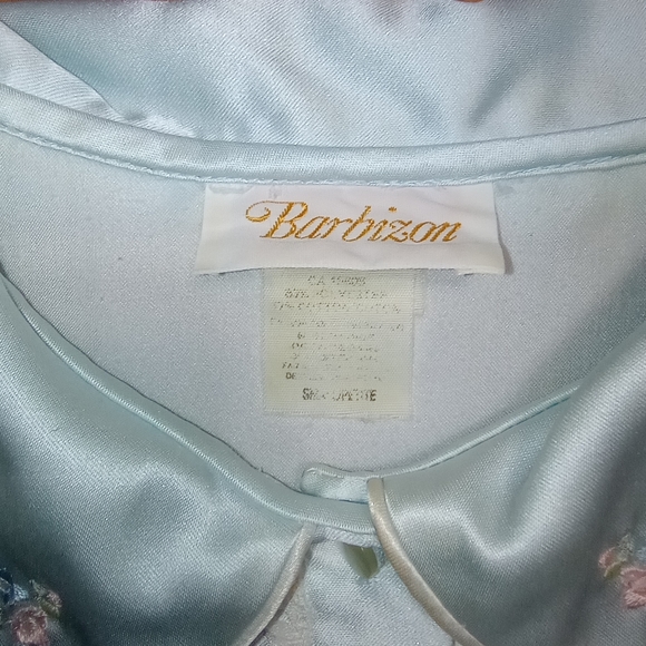 Barbizon Powder Blue Cuddleskin Long Nightgown Women's Pajama Small/Petite - Picture 4 of 11